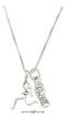 Silver Necklaces Sterling Silver Necklace:  18" Woman Runner Necklace With Sneaker 26.2 Marathon Pendant JadeMoghul Inc.