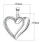 Sterling Silver Necklace TS035 Rhodium 925 Sterling Silver Necklace