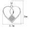 Silver Necklaces Sterling Silver Necklace TS062 Rhodium 925 Sterling Silver Necklace Alamode Fashion Jewelry Outlet