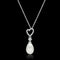 Sterling Silver Necklace TS127 Rhodium 925 Sterling Silver Necklace