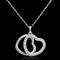 Sterling Silver Necklace TS128 Rhodium 925 Sterling Silver Necklace