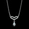 Sterling Silver Necklace TS484 Rhodium 925 Sterling Silver Necklace