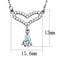 Silver Necklaces Sterling Silver Necklace TS484 Rhodium 925 Sterling Silver Necklace Alamode Fashion Jewelry Outlet