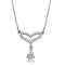 Silver Necklaces Sterling Silver Necklace TS484 Rhodium 925 Sterling Silver Necklace Alamode Fashion Jewelry Outlet