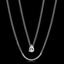 Silver Necklaces Sterling Silver Necklace TS514 Rhodium 925 Sterling Silver Necklace Alamode Fashion Jewelry Outlet