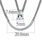 Sterling Silver Necklace TS514 Rhodium 925 Sterling Silver Necklace