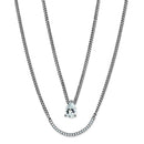 Sterling Silver Necklace TS514 Rhodium 925 Sterling Silver Necklace