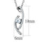 Sterling Silver Necklace TS515 Rhodium 925 Sterling Silver Necklace