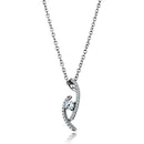 Silver Necklaces Sterling Silver Necklace TS515 Rhodium 925 Sterling Silver Necklace Alamode Fashion Jewelry Outlet