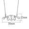 Sterling Silver Necklace TS571 Rhodium 925 Sterling Silver Necklace