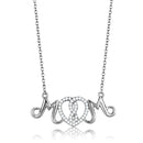 Sterling Silver Necklace TS571 Rhodium 925 Sterling Silver Necklace