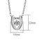 Sterling Silver Necklace TS572 Rhodium 925 Sterling Silver Necklace