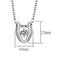 Sterling Silver Necklace TS572 Rhodium 925 Sterling Silver Necklace