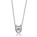 Sterling Silver Necklace TS572 Rhodium 925 Sterling Silver Necklace