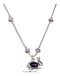 Silver Necklaces Sterling Silver Necklaces: 16-18" Adjustable Liquid Silver And Amethyst Rabbit Necklace JadeMoghul