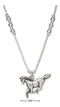 Silver Necklaces Sterling Silver Necklaces: 16" Liquid Silver With Dangling Running Horse Necklace JadeMoghul