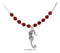 Silver Necklaces Sterling Silver Necklaces: 16" Red Carnelian Beads With Antiqued Seahorse Necklace JadeMoghul