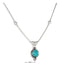 Silver Necklaces Sterling Silver Necklaces: 16" Round Simulated Turquoise Concho Liquid Silver Necklace JadeMoghul