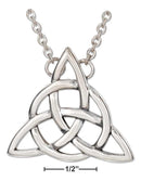 Silver Necklaces Sterling Silver Necklaces: 18" Celtic Trinity Knot Necklace With Cable Chain JadeMoghul