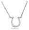 Silver Necklaces Sterling Silver Necklaces: 18" Cubic Zirconia Horseshoe Pendant Necklace JadeMoghul