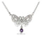 Silver Necklaces Sterling Silver Necklaces: 18" Knotted Celtic Butterfly Necklace With Amethyst Teardrop JadeMoghul
