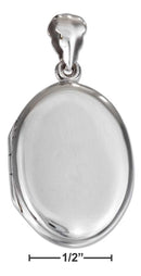 Silver Pins And Accessories Sterling Silver Accessories:  Flat High Polished Oval Locket JadeMoghul Inc.
