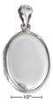 Silver Pins And Accessories Sterling Silver Accessories:  Flat High Polished Oval Locket JadeMoghul Inc.