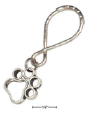 Silver Pins And Accessories Sterling Silver Accessories:  Open Paw Print On Stainless Steel Teardrop Key Ring JadeMoghul Inc.