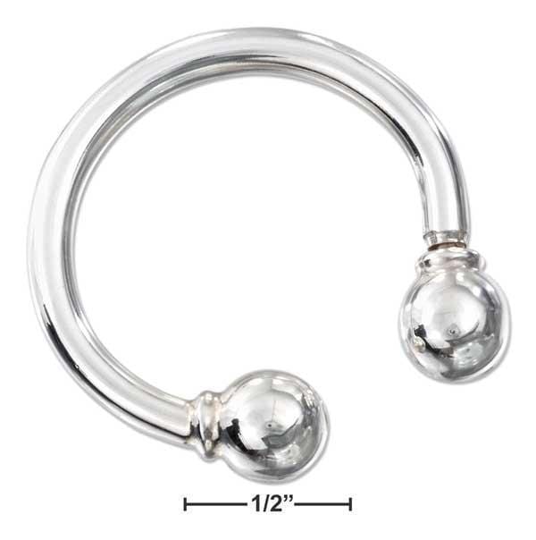 Silver Pins And Accessories Sterling Silver Horseshoe Key Chain With 8mm Removable Ball End JadeMoghul