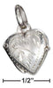 Silver Pins And Accessories Sterling Silver Small High Polished Heart Locket With Etched Border JadeMoghul Inc.