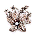 Silver Pins And Accessories Vintage Fashion Cute All Matched Lady's Branch Flower Shape Rhinestaone Brooch TIY
