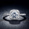 silver plated Plated Wedding Rings For Women Square Simulated zircon Jewelry Bague Bijoux Femme Engagement ring Accessories-10-White-JadeMoghul Inc.