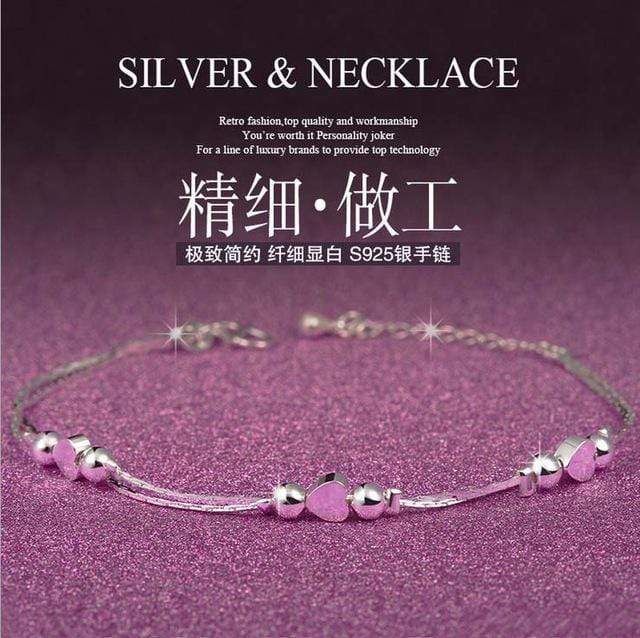 Silver Plated Refinement Simplicity Tassel Bracelets  Birthday Gifts For Women Wrist Charm Bracelets AExp