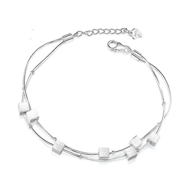 Silver Plated Refinement Simplicity Tassel Bracelets Birthday Gifts For Women Wrist Charm Bracelets-s1-JadeMoghul Inc.