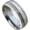 Silver Rings For Women Silver White Tungsten Carbide Deer Antler Meteorite Dome Ring