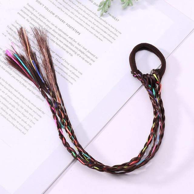 Simple Kid Elastic Hair Band Rubber Band Hair Accessories Kids Wig Headband Girls Twist Braid Rope Headdress Child Gift AExp