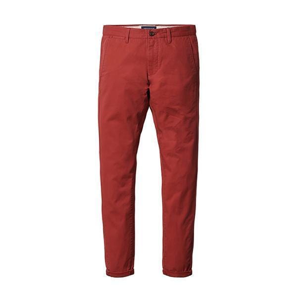 Simwood Brand Spring Summer New Fashion 2017 Slim Straight Men Casual Pants 100% Pure Cotton Man Trousers Plus Size KX6033 1-Orange red 4th-28-JadeMoghul Inc.