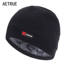 Skullies Beanies Men Winter Hat Women Knitted Hats For Men Cap Winter Beanie Hat Gorro Thick Warm Brimless Fur Bonnet Men's Cap AExp