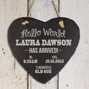 Slate Gifts & Accessories Personalised Hello World Slate Heart Keepsake Treat Gifts