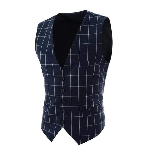 Slim Fit Men's Vest - New Casual Vest - Men Dress Sleeveless Vest AExp