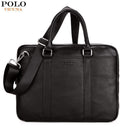 Smart Casual Leather Briefcase / Trendy Solid Leather Handbag AExp