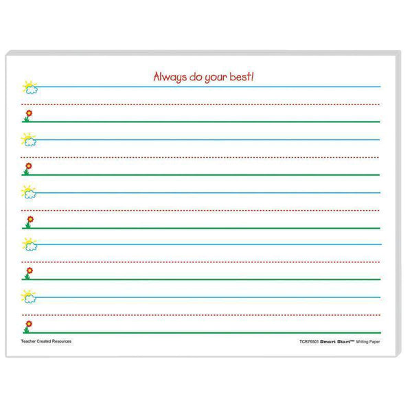 SMART START K-1 WRITING PAPER 100-Learning Materials-JadeMoghul Inc.