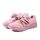 Sneakers Women Casual Shoes Fashion Flock Butterfly-knot Female Shoes Soft Comfortable Lace Up Spring Autumn Women Flat Shoes JadeMoghul Inc. 