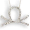 Silver Pendant SNK01 Silver Brass Chain Pendant with Top Grade Crystal