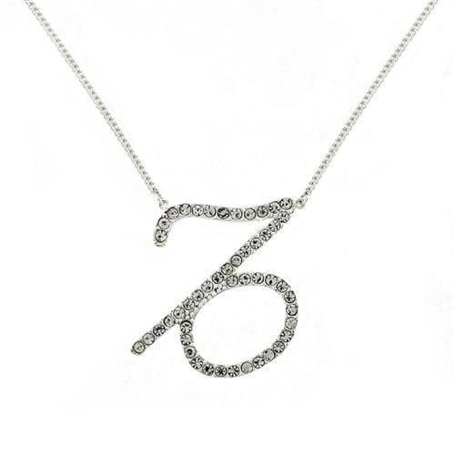Silver Pendant SNK04 Silver Brass Chain Pendant with Top Grade Crystal