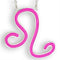 Silver Pendant SNK06PPINK Silver Brass Chain Pendant with Epoxy