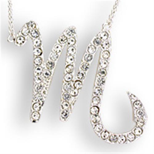 Silver Pendant SNK07 Silver Brass Chain Pendant with Top Grade Crystal
