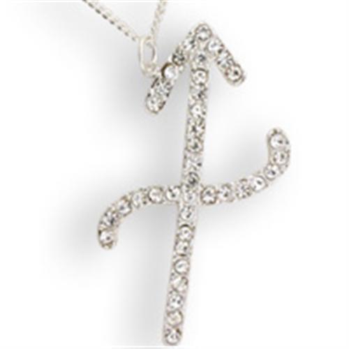 Silver Pendant SNK11 Silver Brass Chain Pendant with Top Grade Crystal