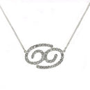 Silver Pendant SNK12 Silver Brass Chain Pendant with Top Grade Crystal