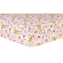 Snow Pals Pink Deluxe Flannel Fitted Crib Sheet-WHIM-G-JadeMoghul Inc.